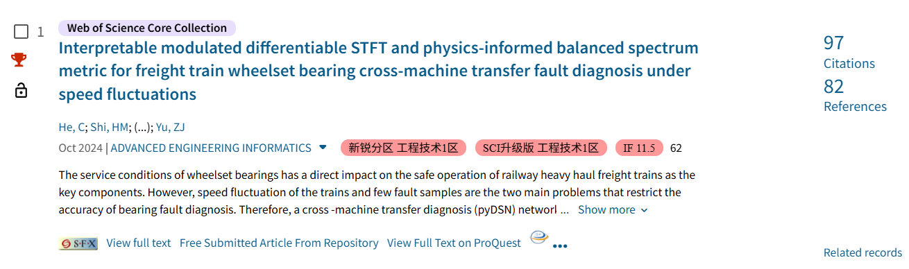 ESI Highly Cited Paper Certificate